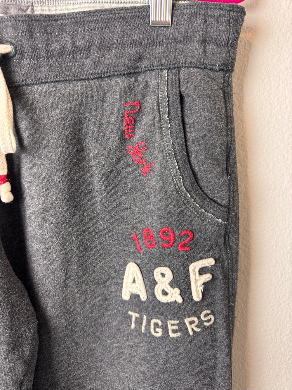 Abercrombie & Fitch Y2K Charcoal Gray Drawstring Sweatpants - Picture 4 of 6